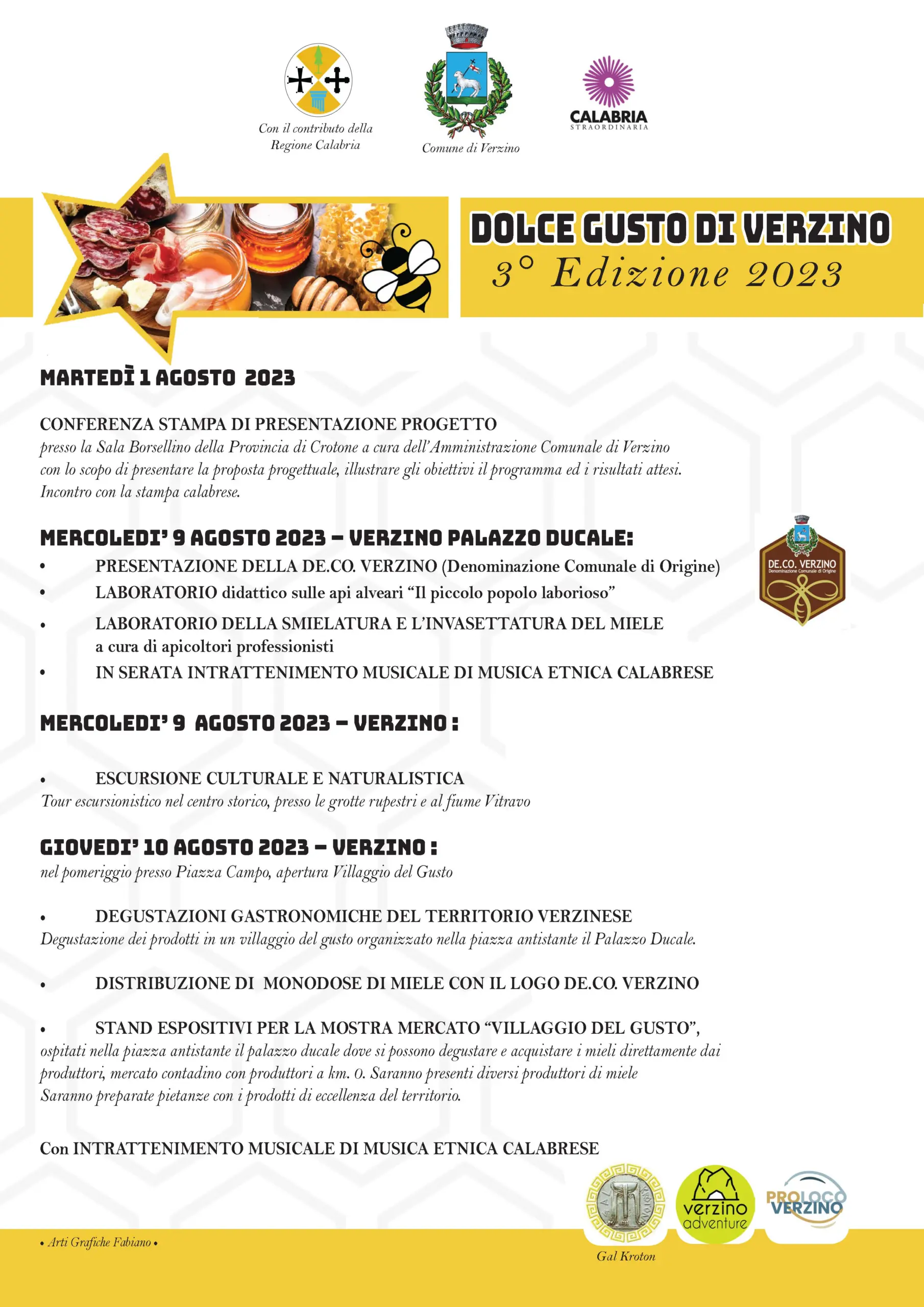 Locandina Dolce Gusto di Verzino 2023
